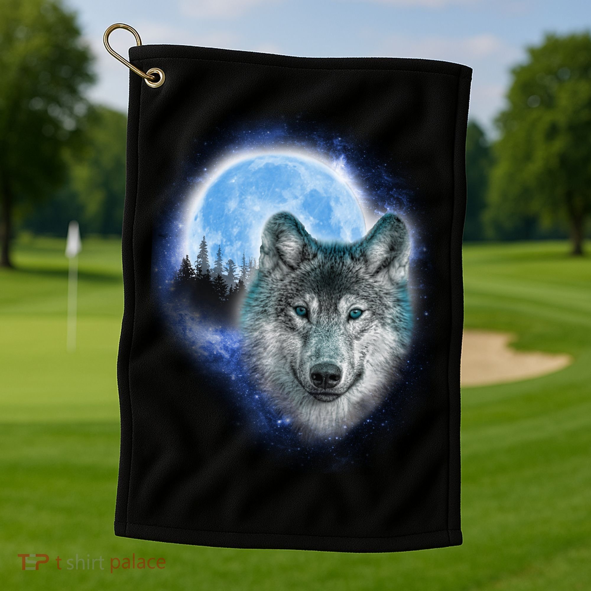 Cosmic Wolf  Golf Towel