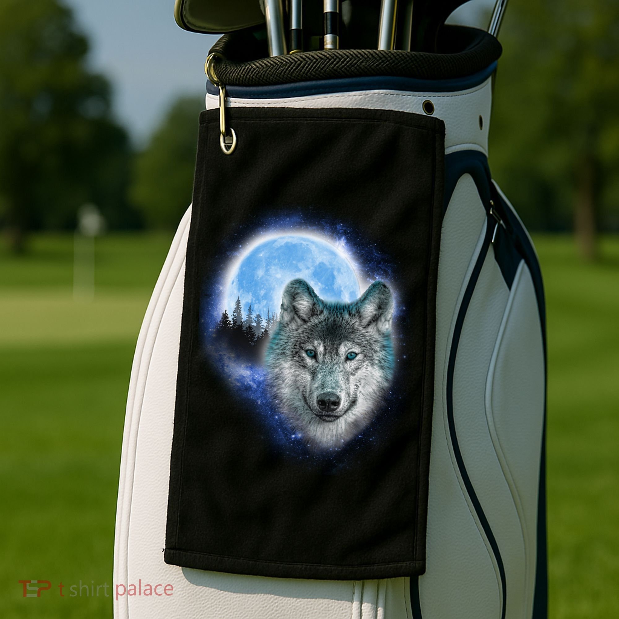 Cosmic Wolf  Golf Towel