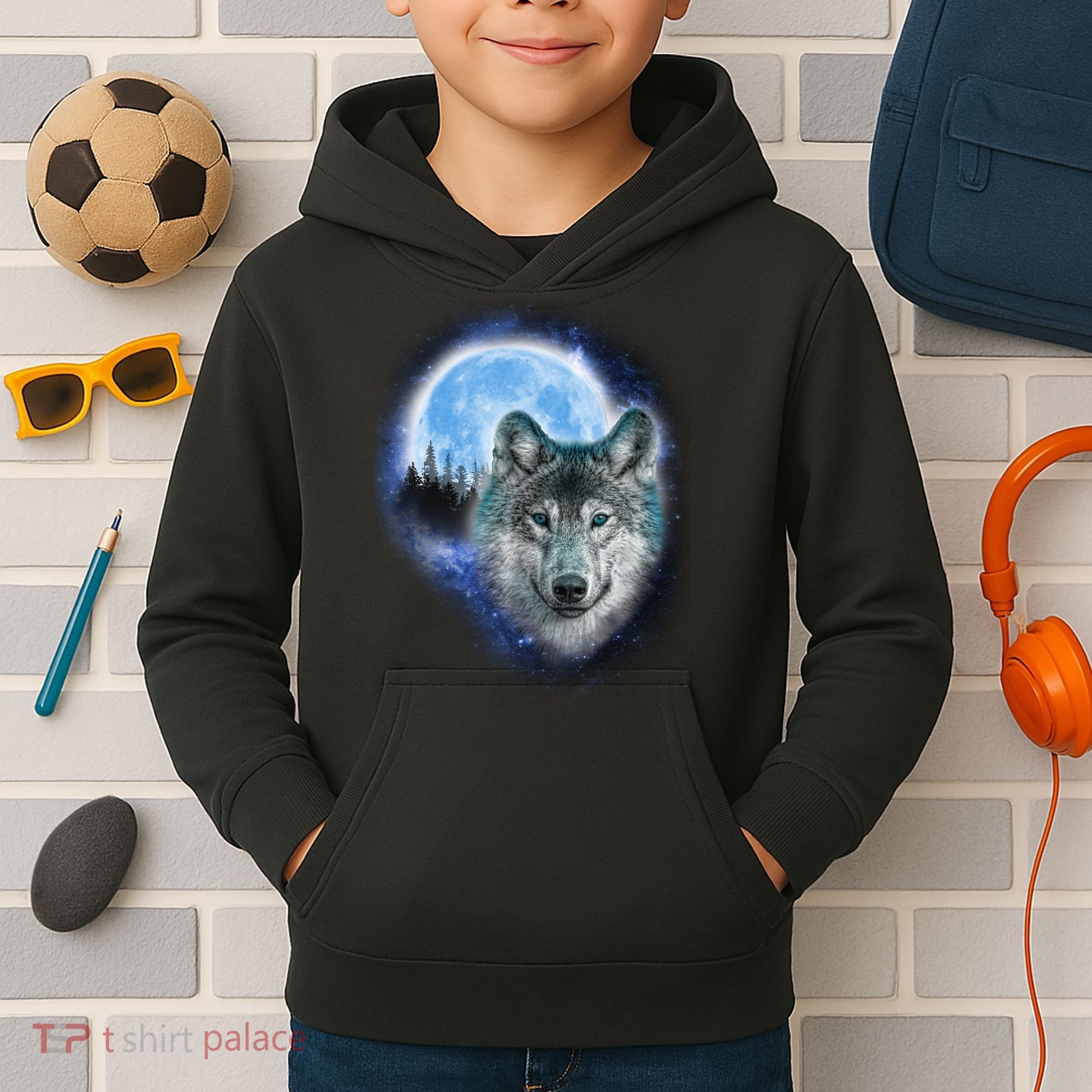 Cosmic Wolf  Kids Hoodie