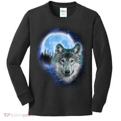 Cosmic Wolf  Kids Long Sleeve Shirt