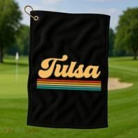 City Of Tulsa Oklahoma Golf Towel thumb 1