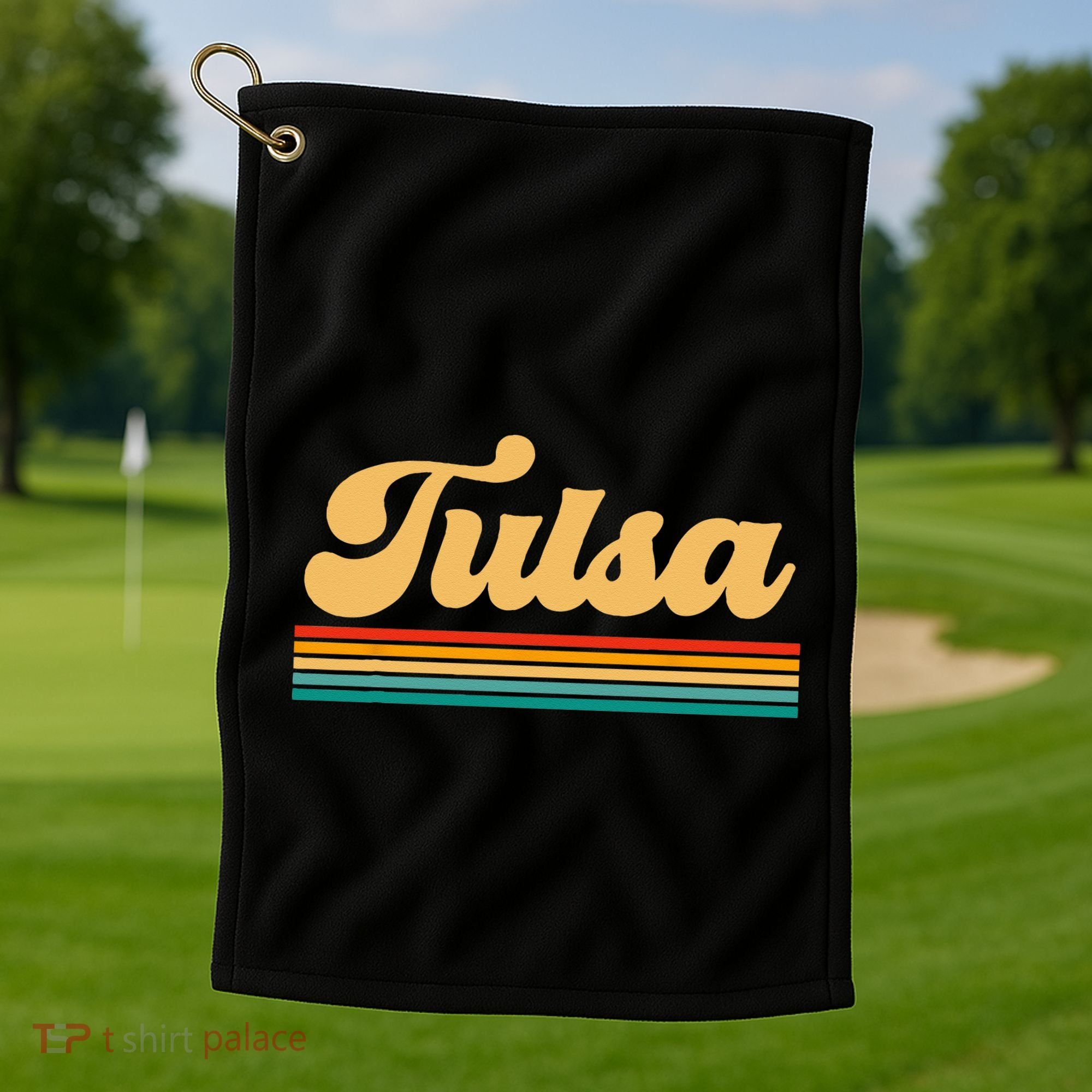 City Of Tulsa Oklahoma Golf Towel