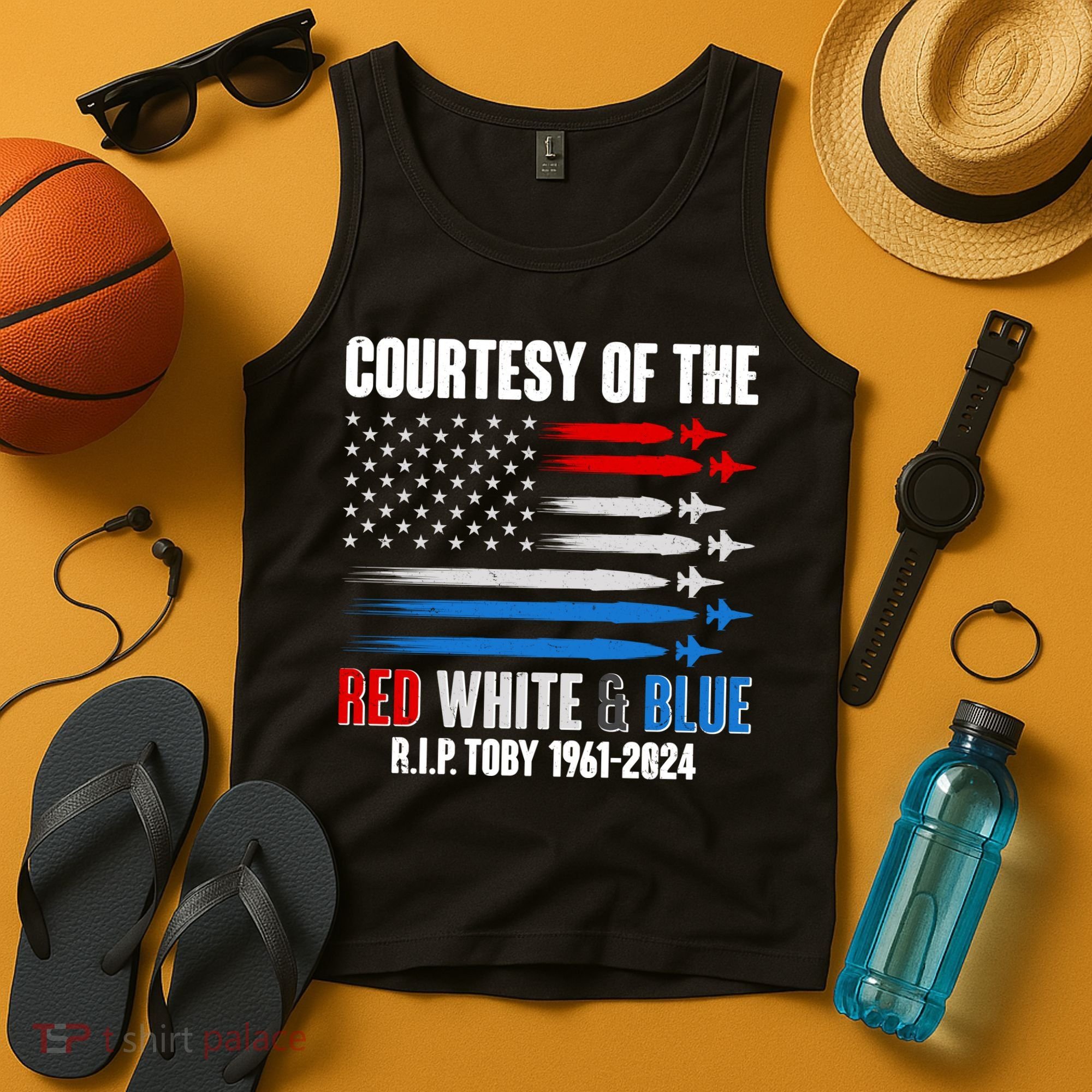 Courtesy Of The Red White And Blue Toby Tribute Tank Top