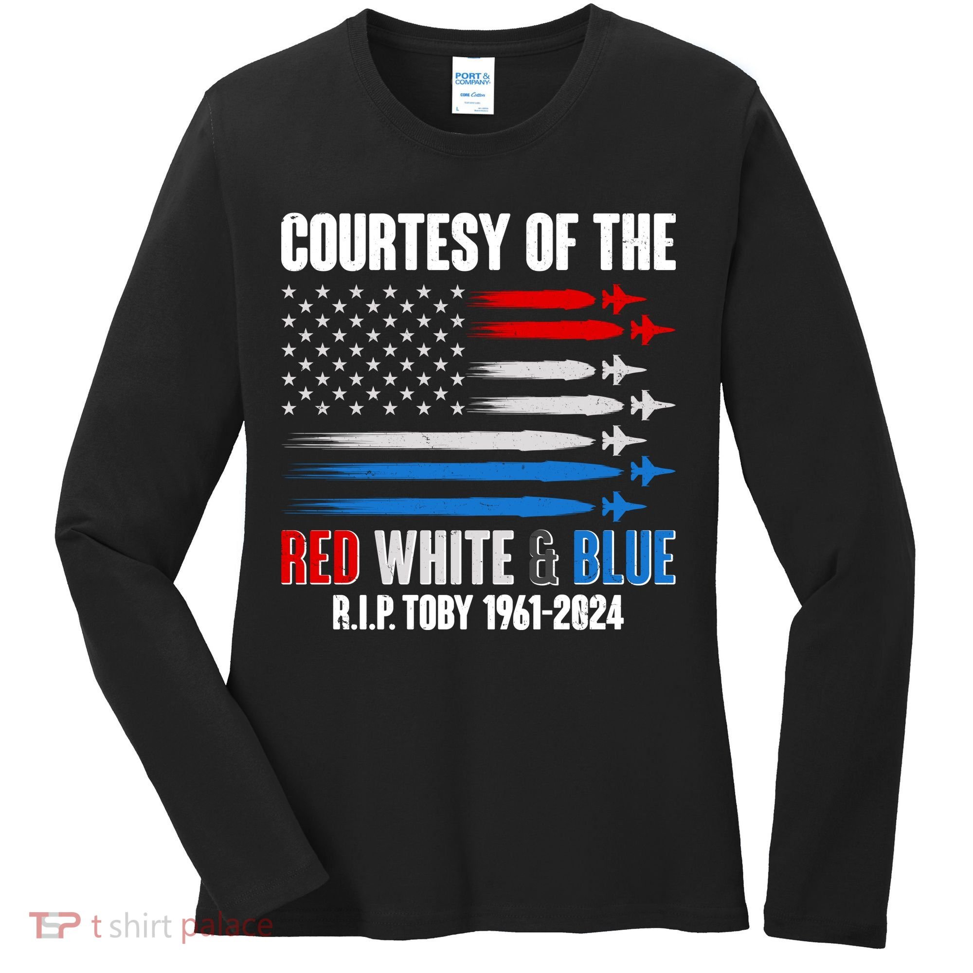 Courtesy Of The Red White And Blue Toby Tribute Women's Long Sleeve Shirt
