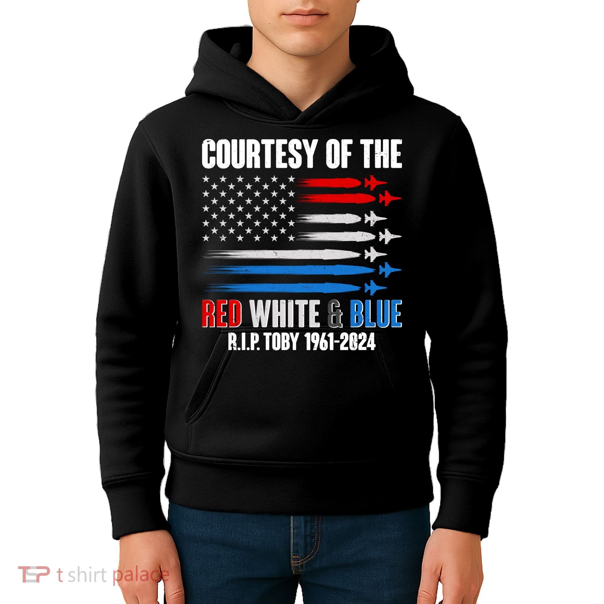 Courtesy Of The Red White And Blue Toby Tribute Kids Hoodie