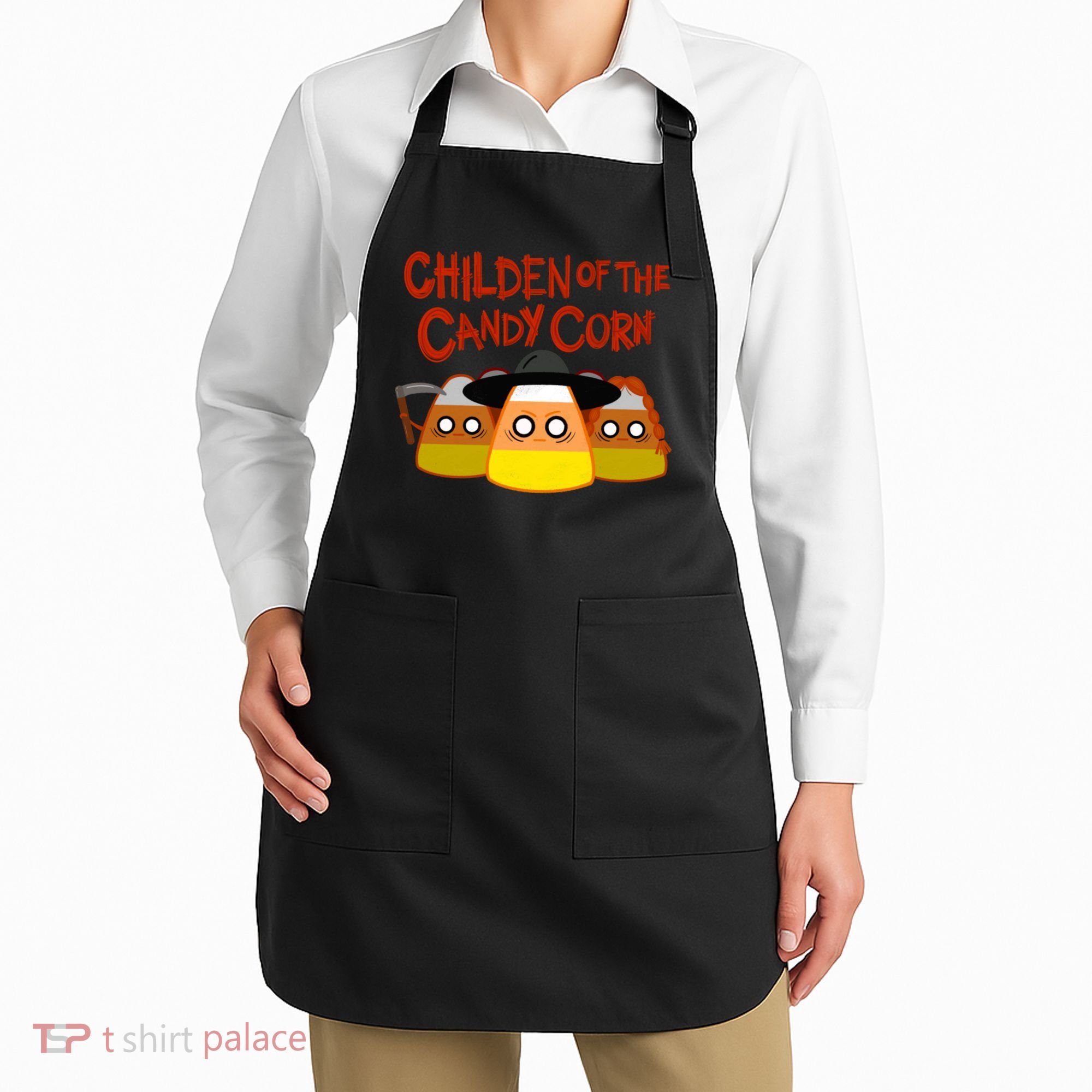 Children Of The Candy Corn Halloween Apron