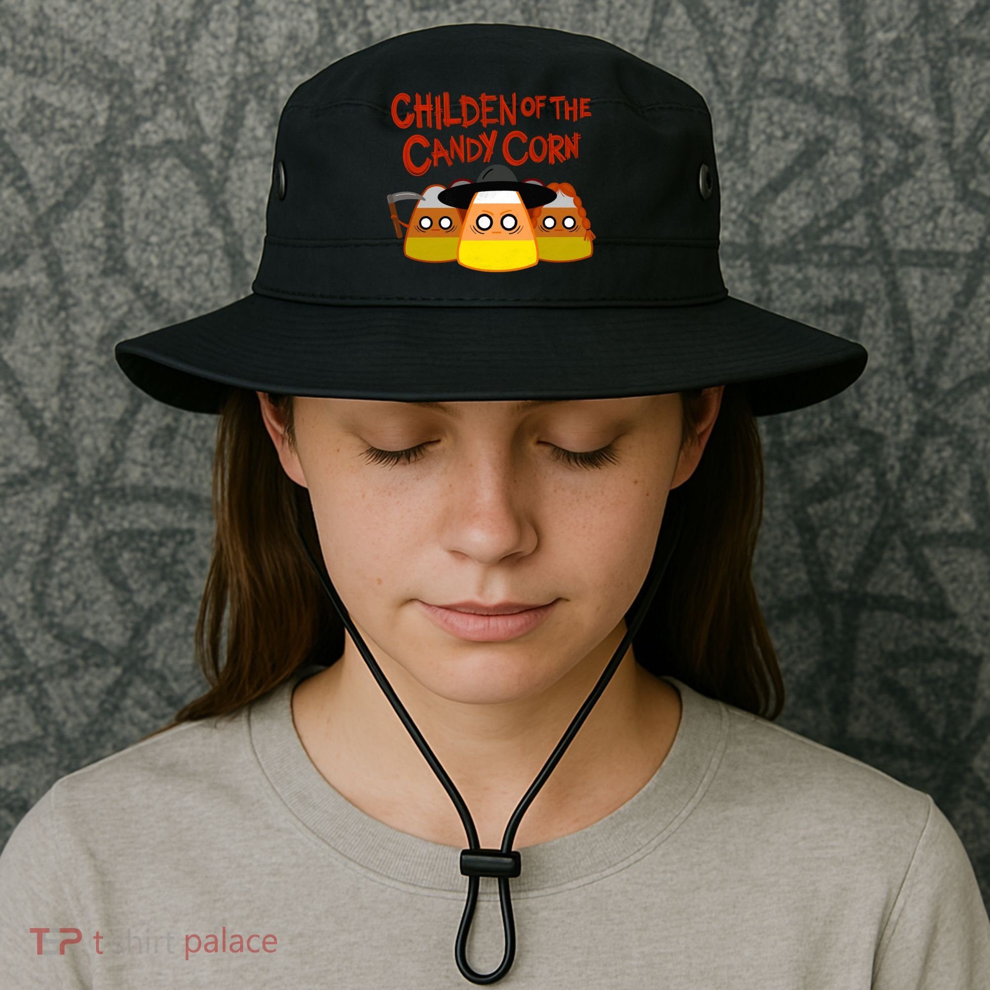 Children Of The Candy Corn Halloween Bucket Hat