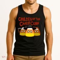 Children Of The Candy Corn Halloween Tank Top thumb 3