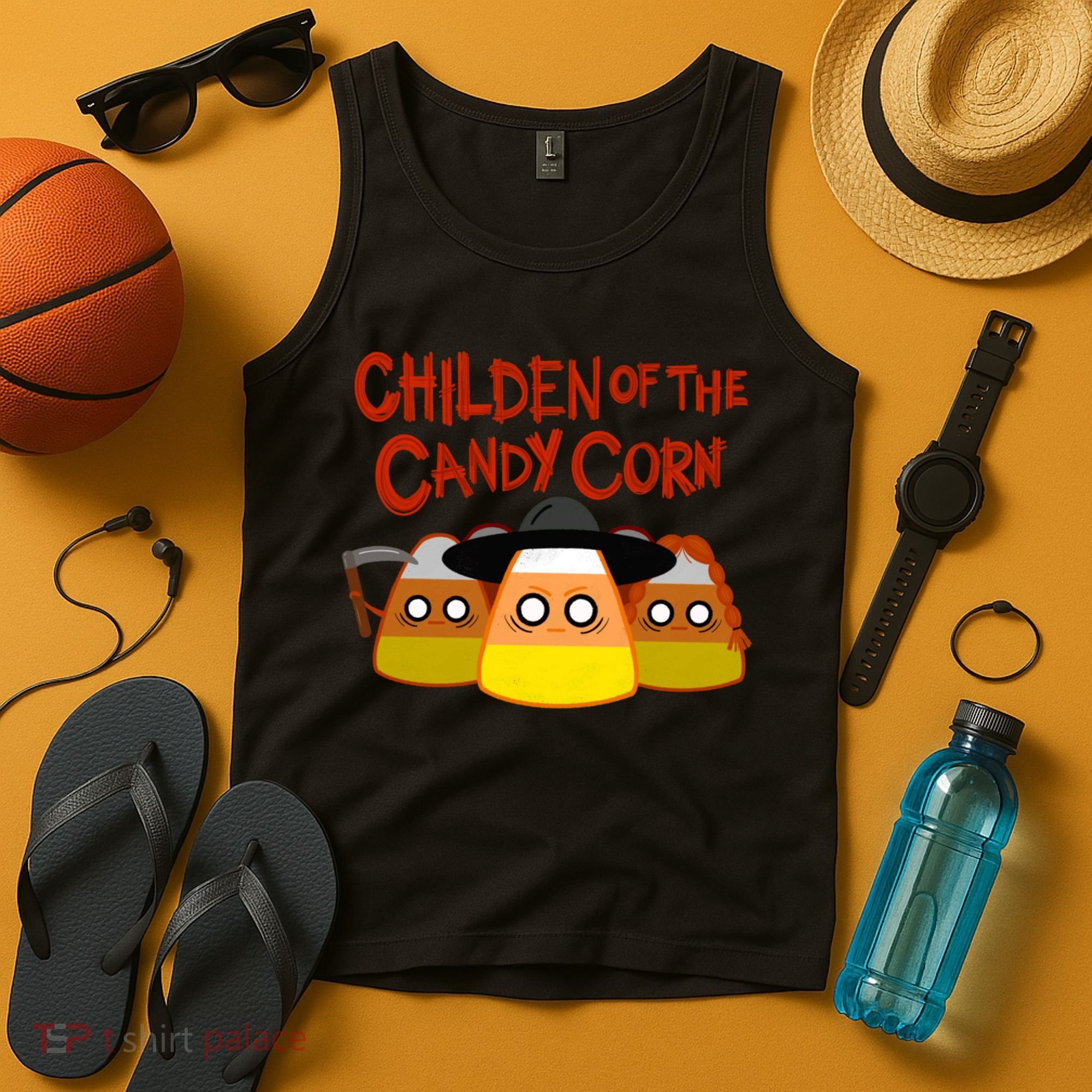 Children Of The Candy Corn Halloween Tank Top