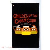 Children Of The Candy Corn Halloween Golf Towel thumb 0