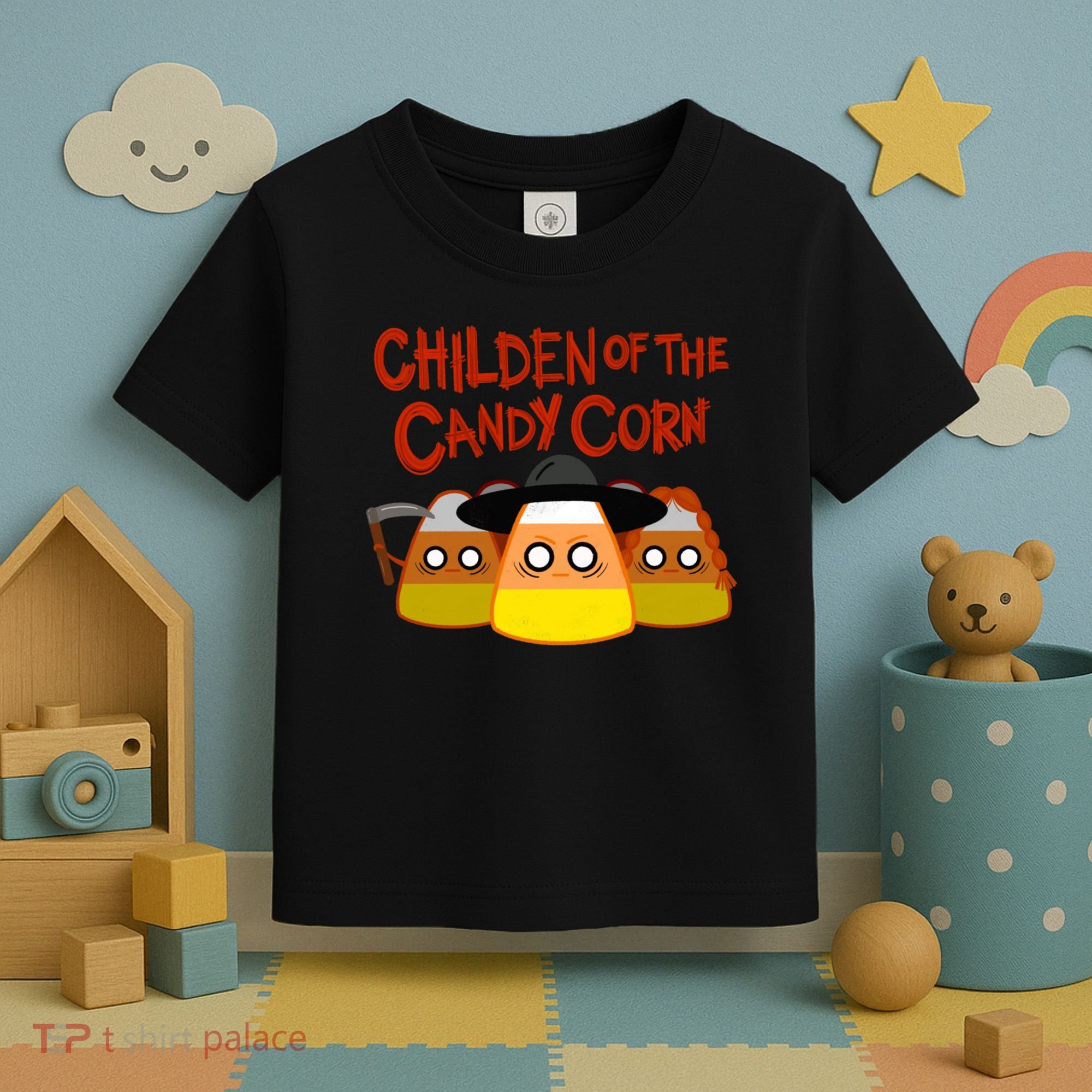 Children Of The Candy Corn Halloween Toddler T-Shirt