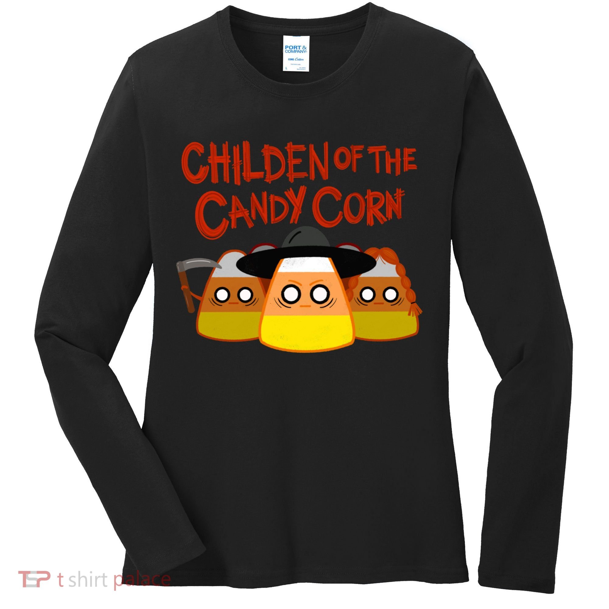 Children Of The Candy Corn Halloween Women's Long Sleeve Shirt