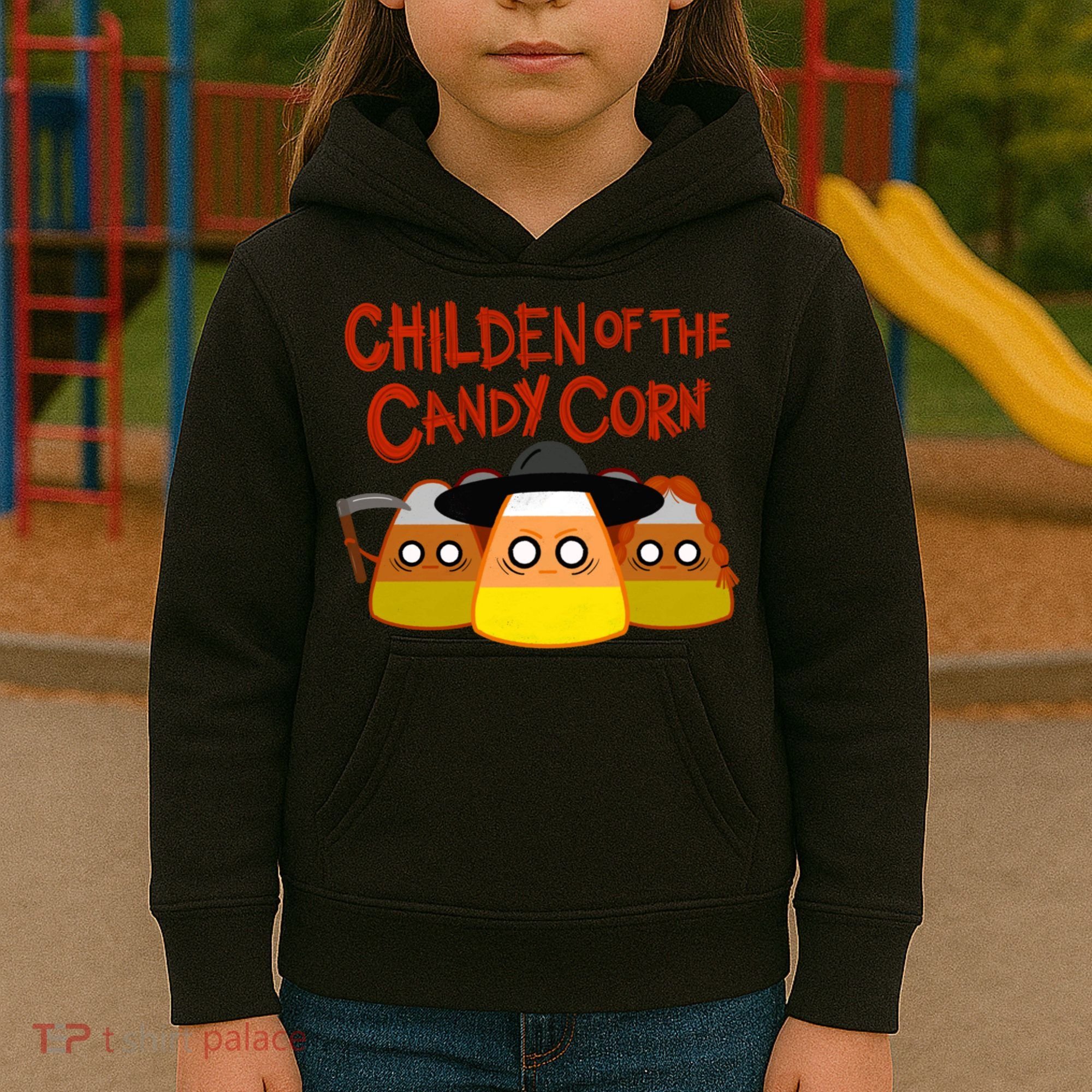 Children Of The Candy Corn Halloween Kids Hoodie