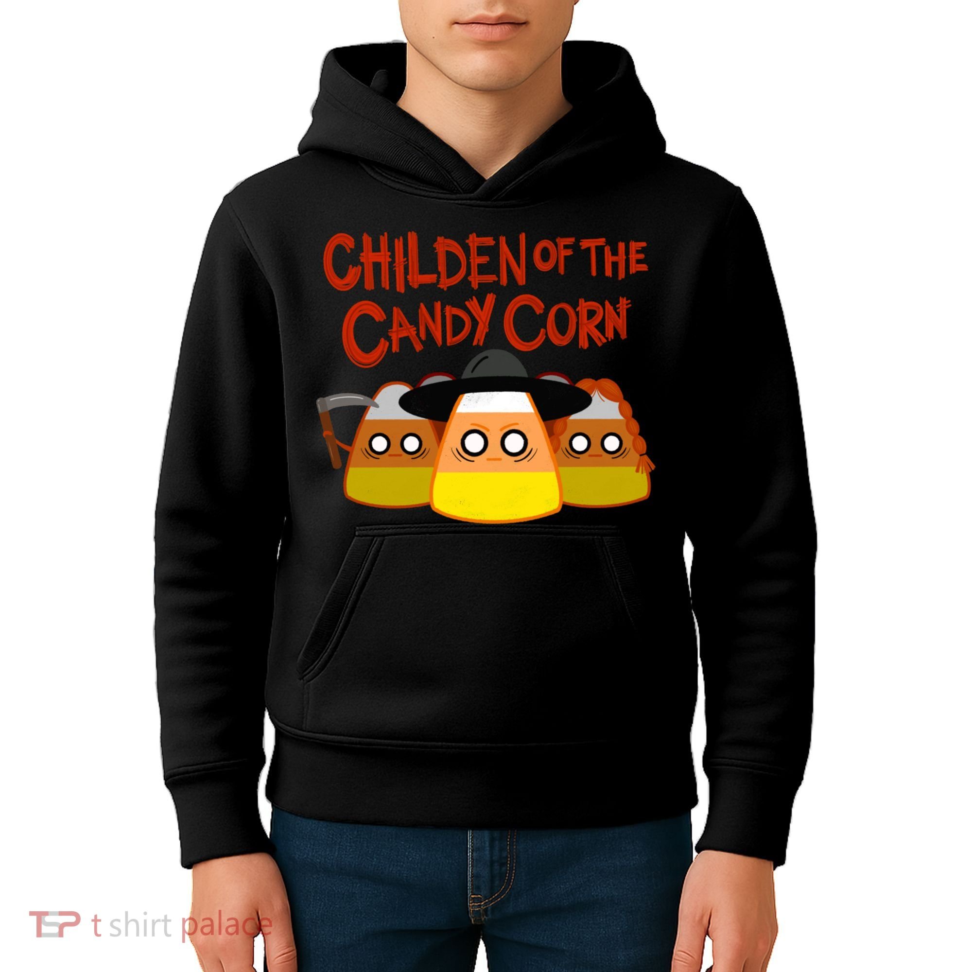 Children Of The Candy Corn Halloween Kids Hoodie