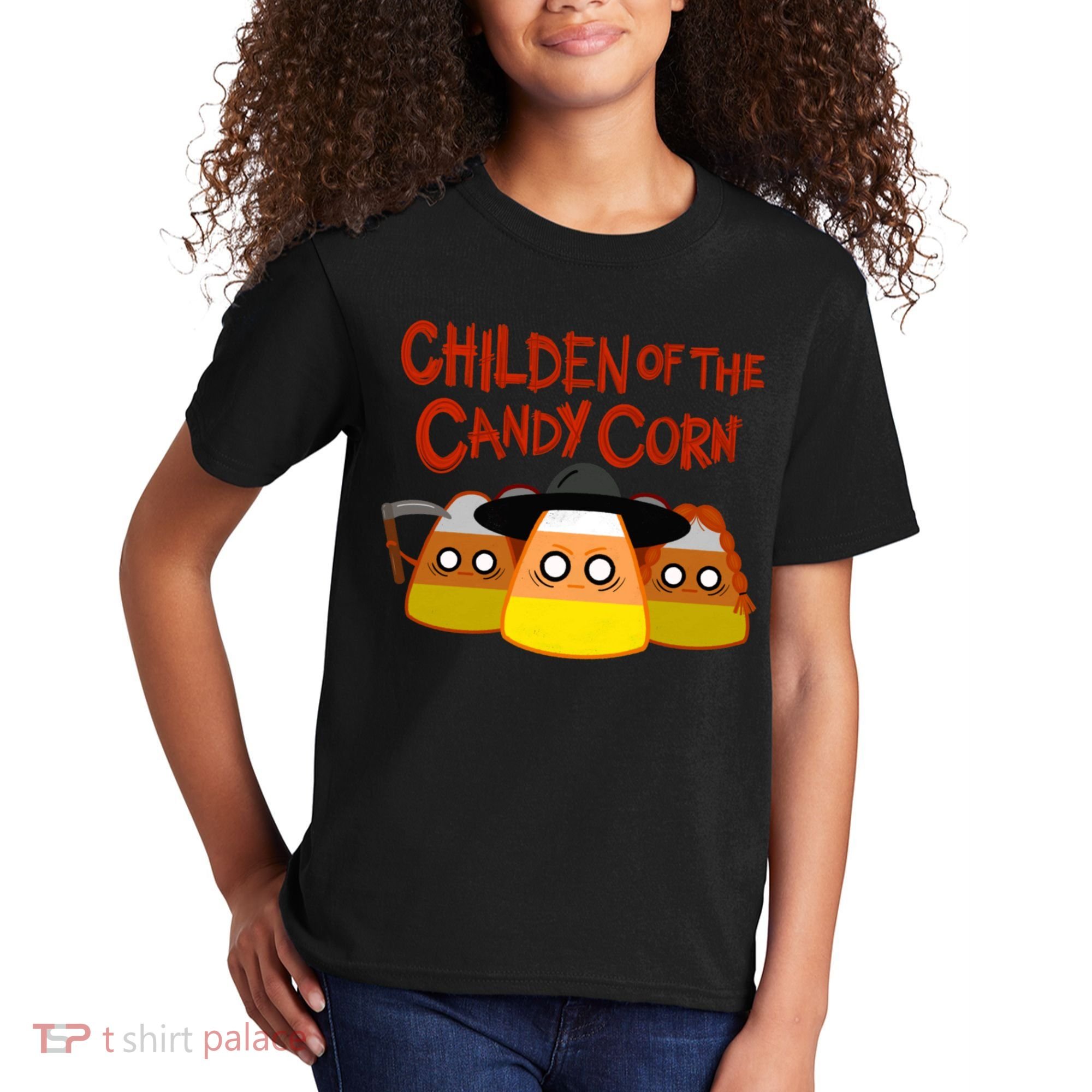 Children Of The Candy Corn Halloween Kids T-Shirt