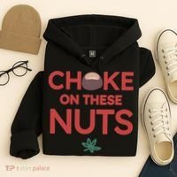 Choke On These Nuts Buckeye Christmas Football Hoodie thumb 4