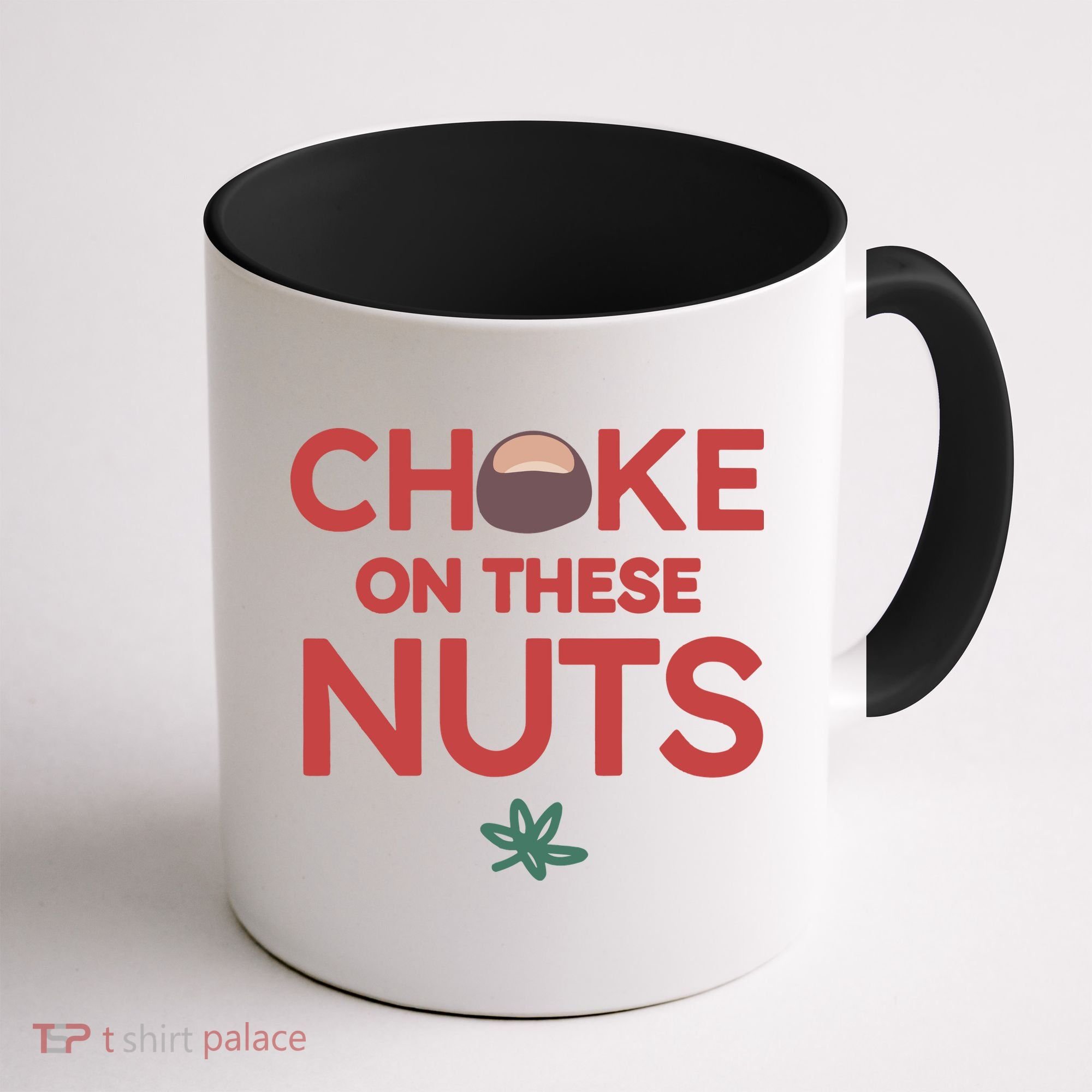 Choke On These Nuts Buckeye Christmas Football Coffee Mug