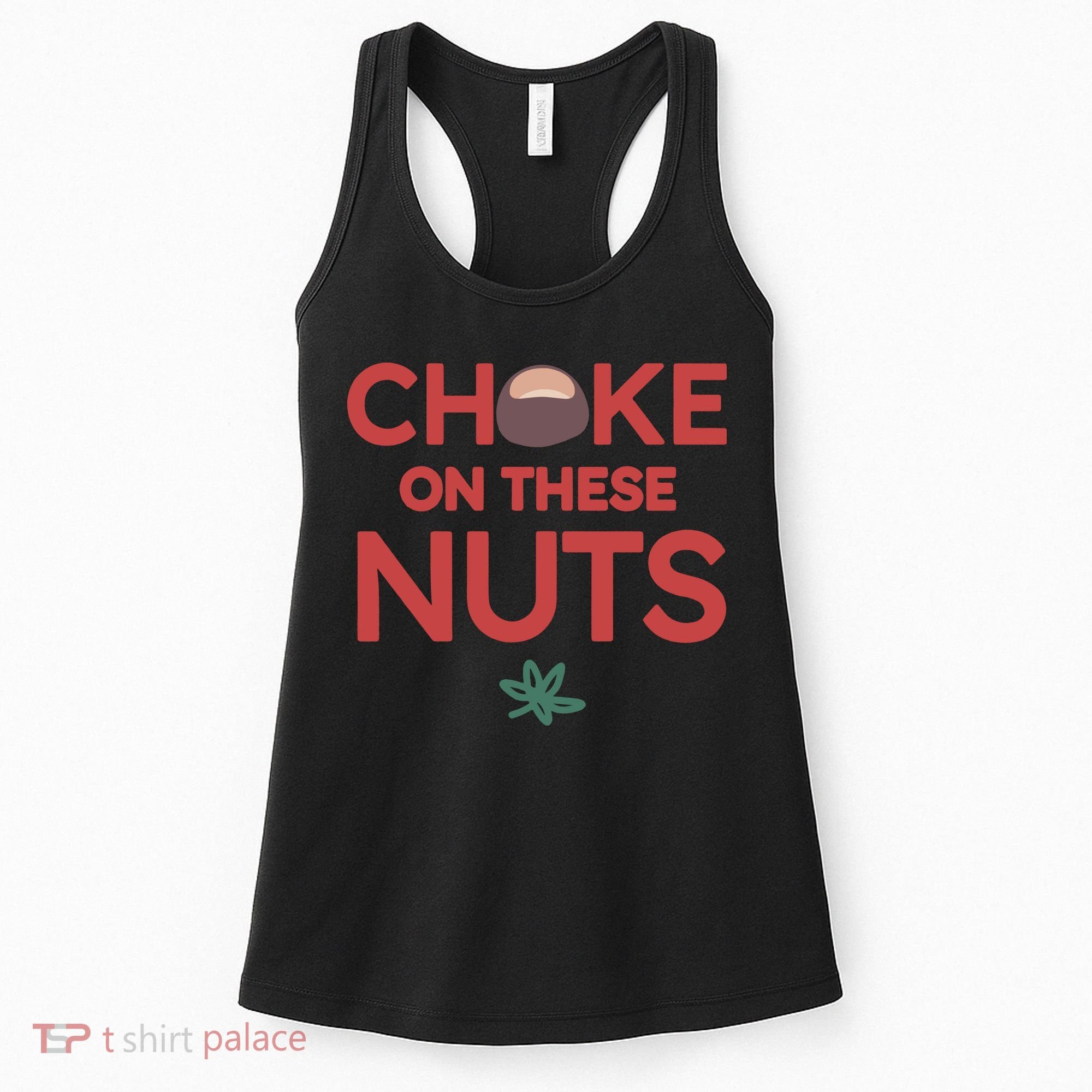Choke On These Nuts Buckeye Christmas Football Women's Tank Top