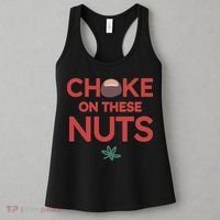 Choke On These Nuts Buckeye Christmas Football Women's Tank Top thumb 3
