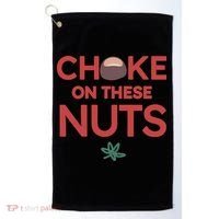 Choke On These Nuts Buckeye Christmas Football Golf Towel thumb 0
