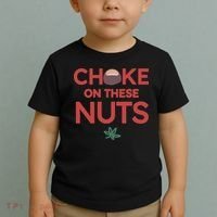 Choke On These Nuts Buckeye Christmas Football Toddler T-Shirt thumb 2