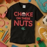 Choke On These Nuts Buckeye Christmas Football Kids T-Shirt thumb 3