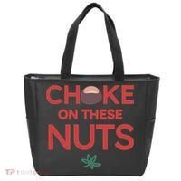 Choke On These Nuts Buckeye Christmas Football Tote Bag thumb 0