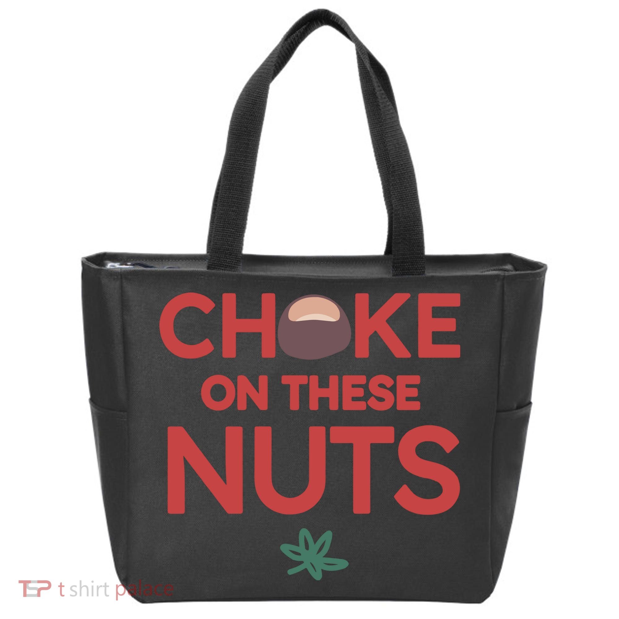 Choke On These Nuts Buckeye Christmas Football Tote Bag