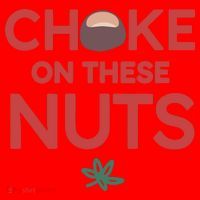 Choke On These Nuts Buckeye Christmas Football Santa Hat thumb 1