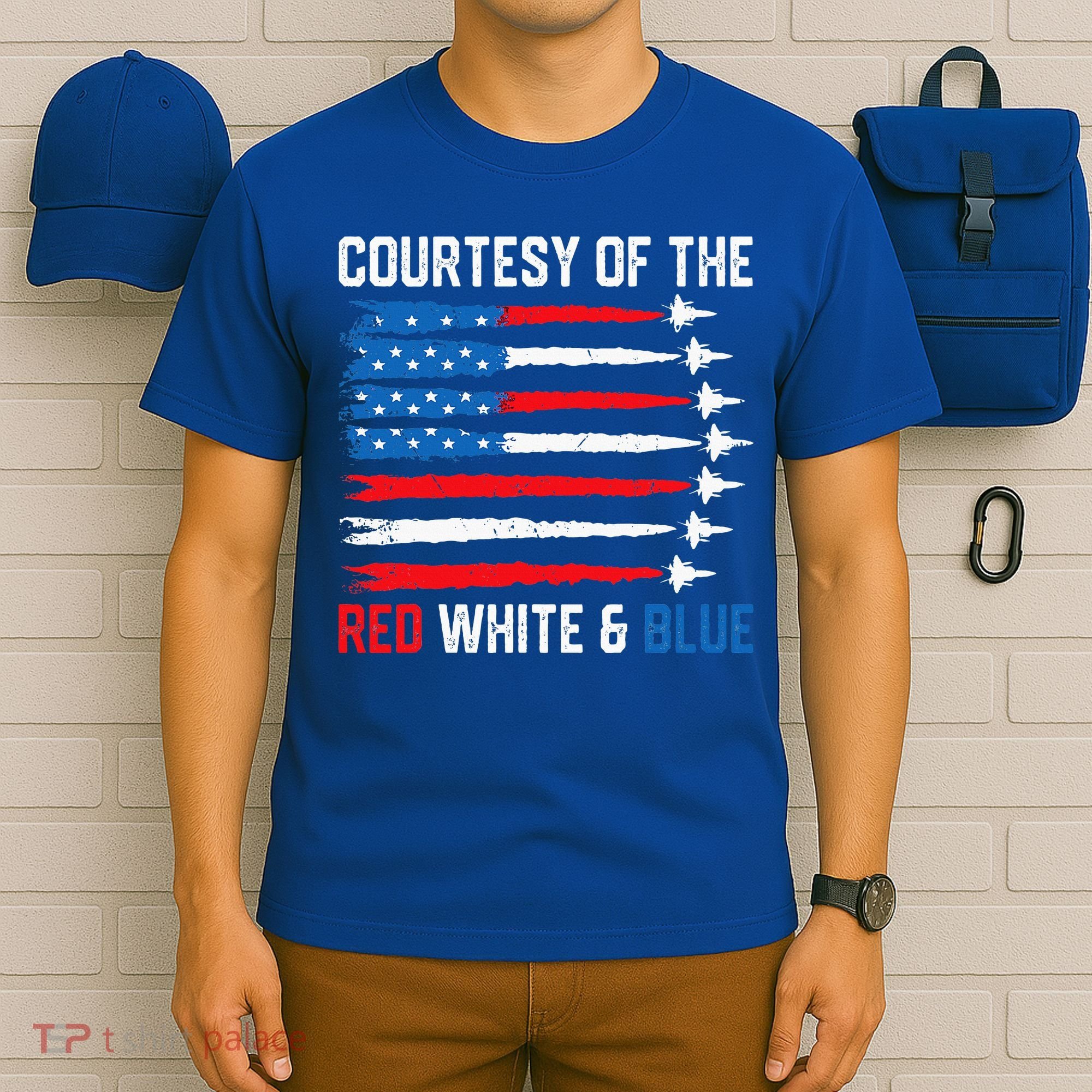 Courtesy Of The Red White And Blue 4th Of July T-Shirt