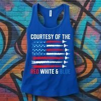 Courtesy Of The Red White And Blue 4th Of July Women's Tank Top thumb 3
