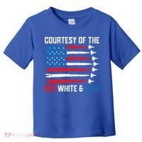 Courtesy Of The Red White And Blue 4th Of July Toddler T-Shirt thumb 0