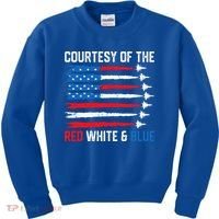 Courtesy Of The Red White And Blue 4th Of July Kids Sweatshirt thumb 0