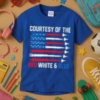 Courtesy Of The Red White And Blue 4th Of July Kids T-Shirt thumb 3