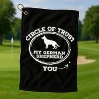 Circle Of Trust Funny German Shepherd Golf Towel thumb 1