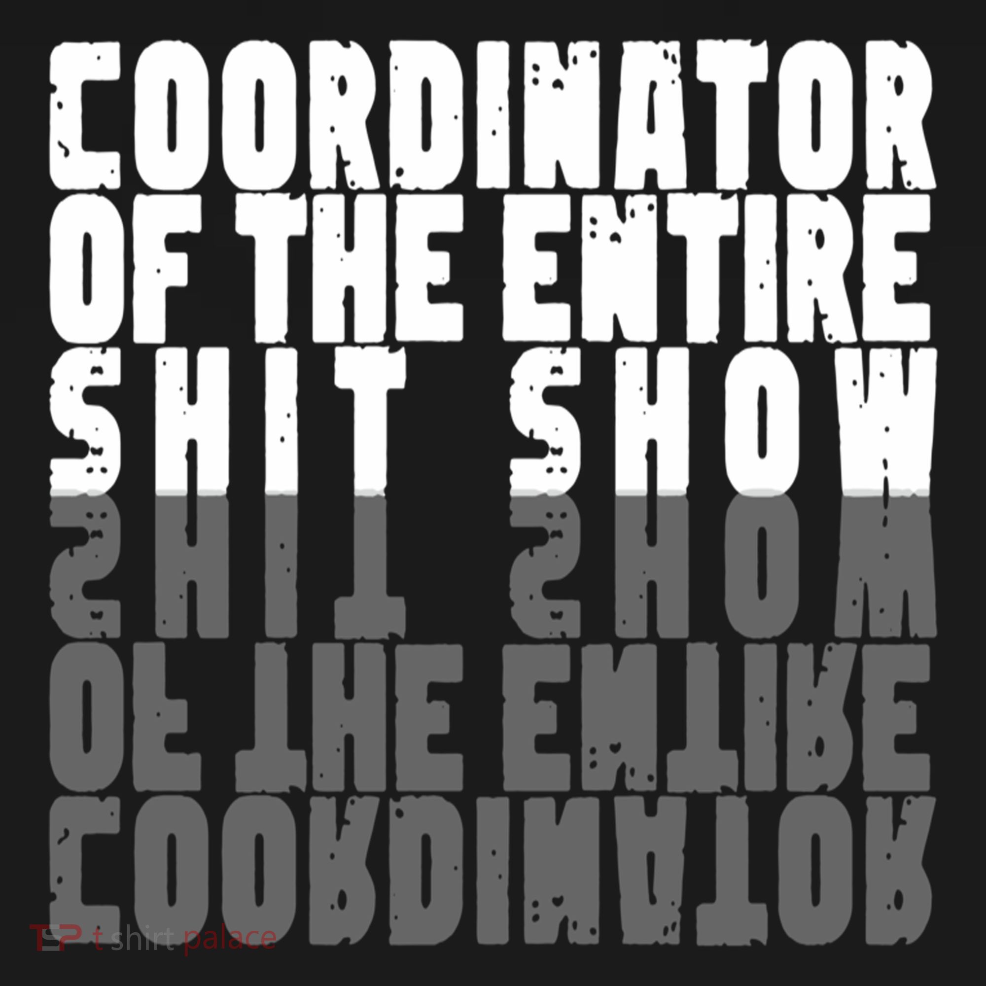 Coordinator Of The Entire Shit Show Funny Saying Sarcastic T-Shirt