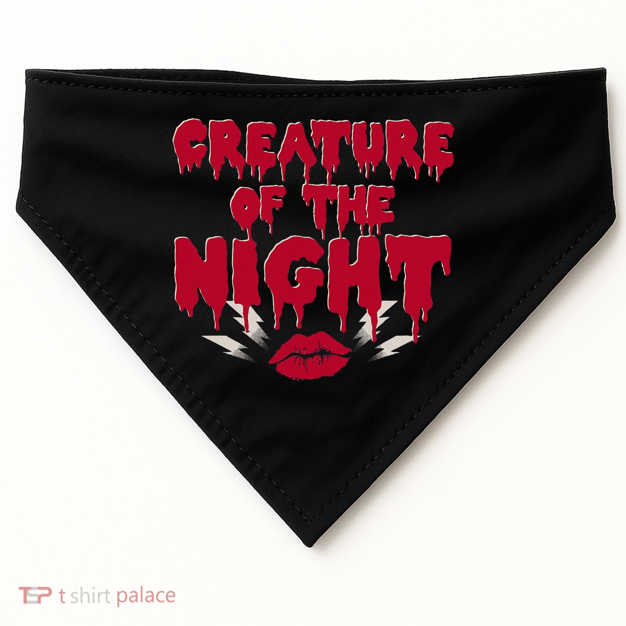Creature Of The Night Rock Musical Horror Show Lips USA-Made Doggie Bandana