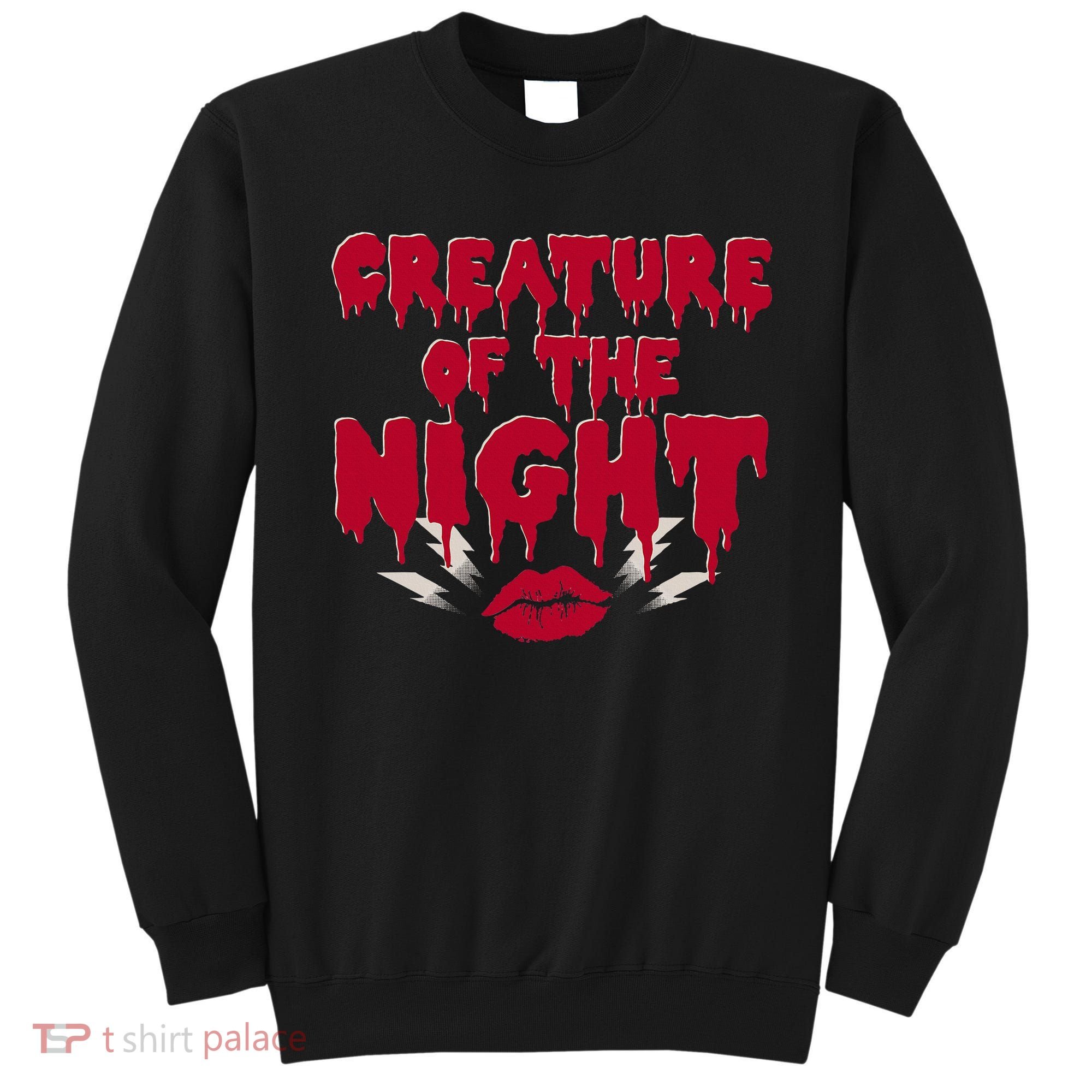 Creature Of The Night Rock Musical Horror Show Lips Sweatshirt