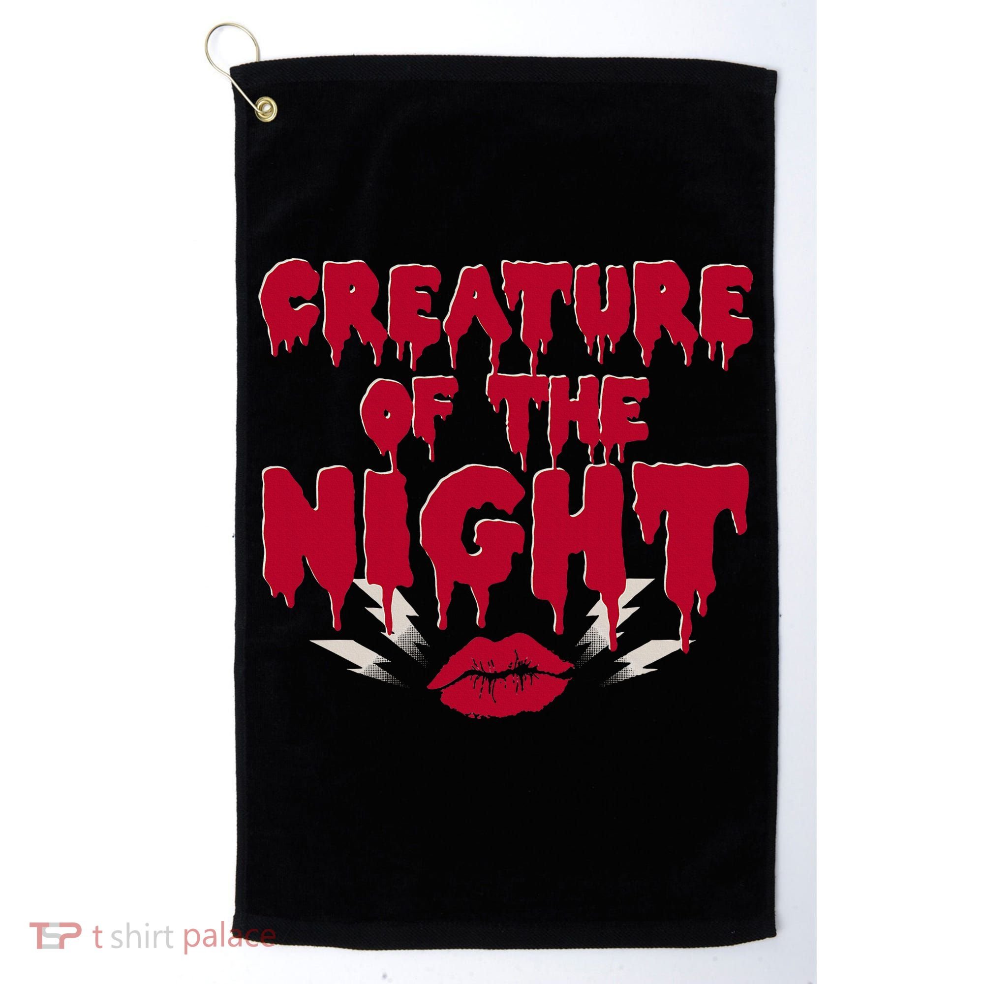 Creature Of The Night Rock Musical Horror Show Lips Golf Towel