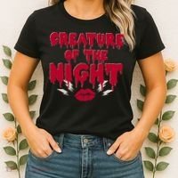 Creature Of The Night Rock Musical Horror Show Lips Women's T-Shirt thumb 2