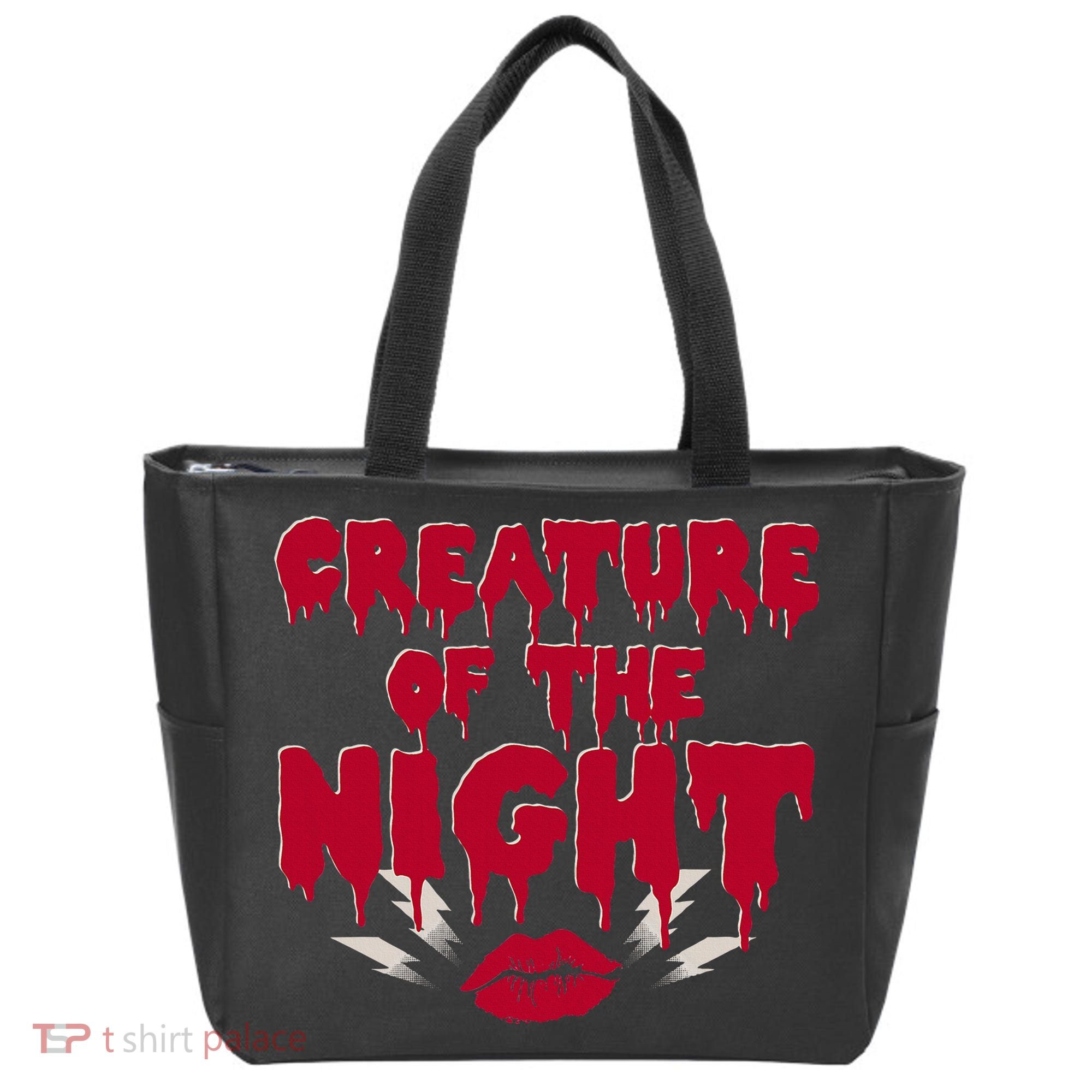 Creature Of The Night Rock Musical Horror Show Lips Tote Bag