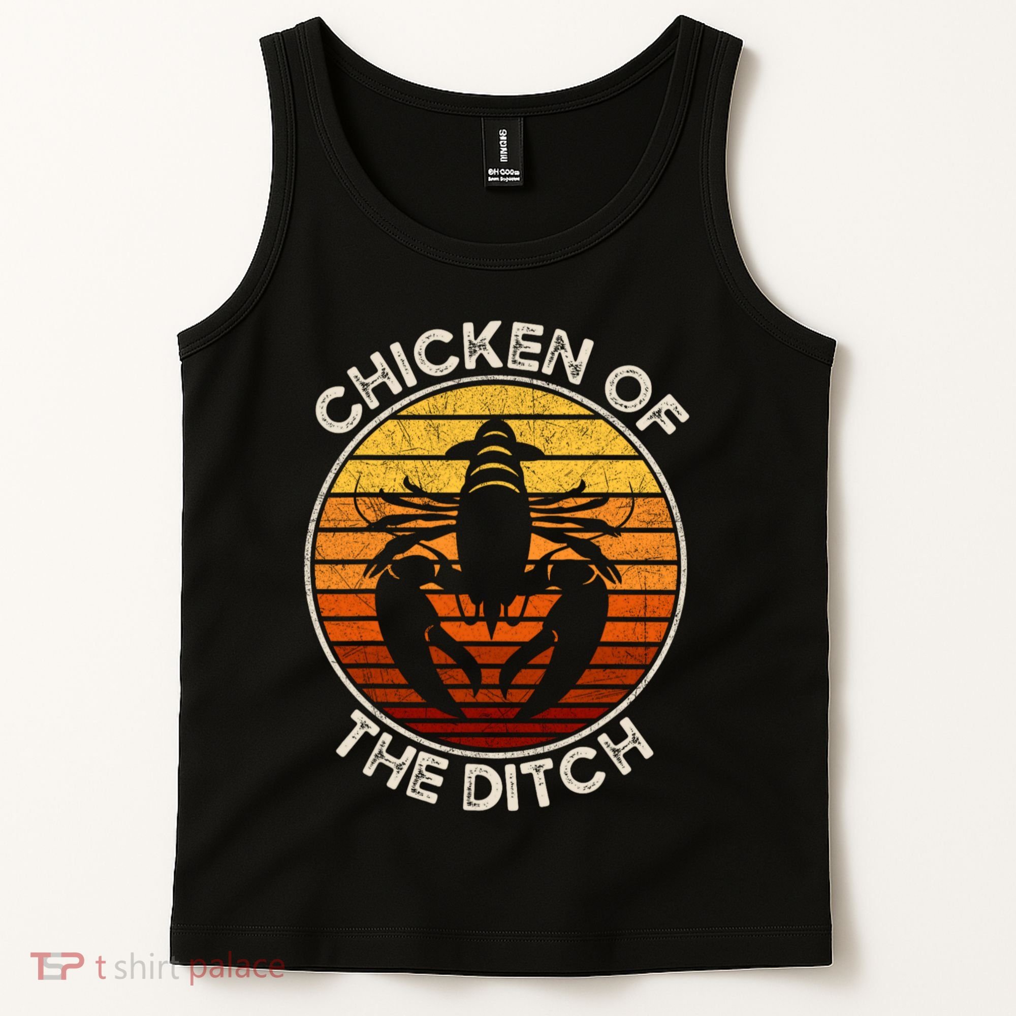 Chicken Of The Ditch Crawfish Boil Party Funny Cajun Lobster Tank Top
