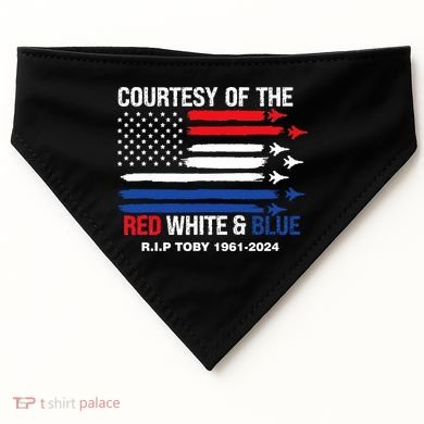 Courtesy Of The Red White And Blue Rip Toby USA-Made Doggie Bandana