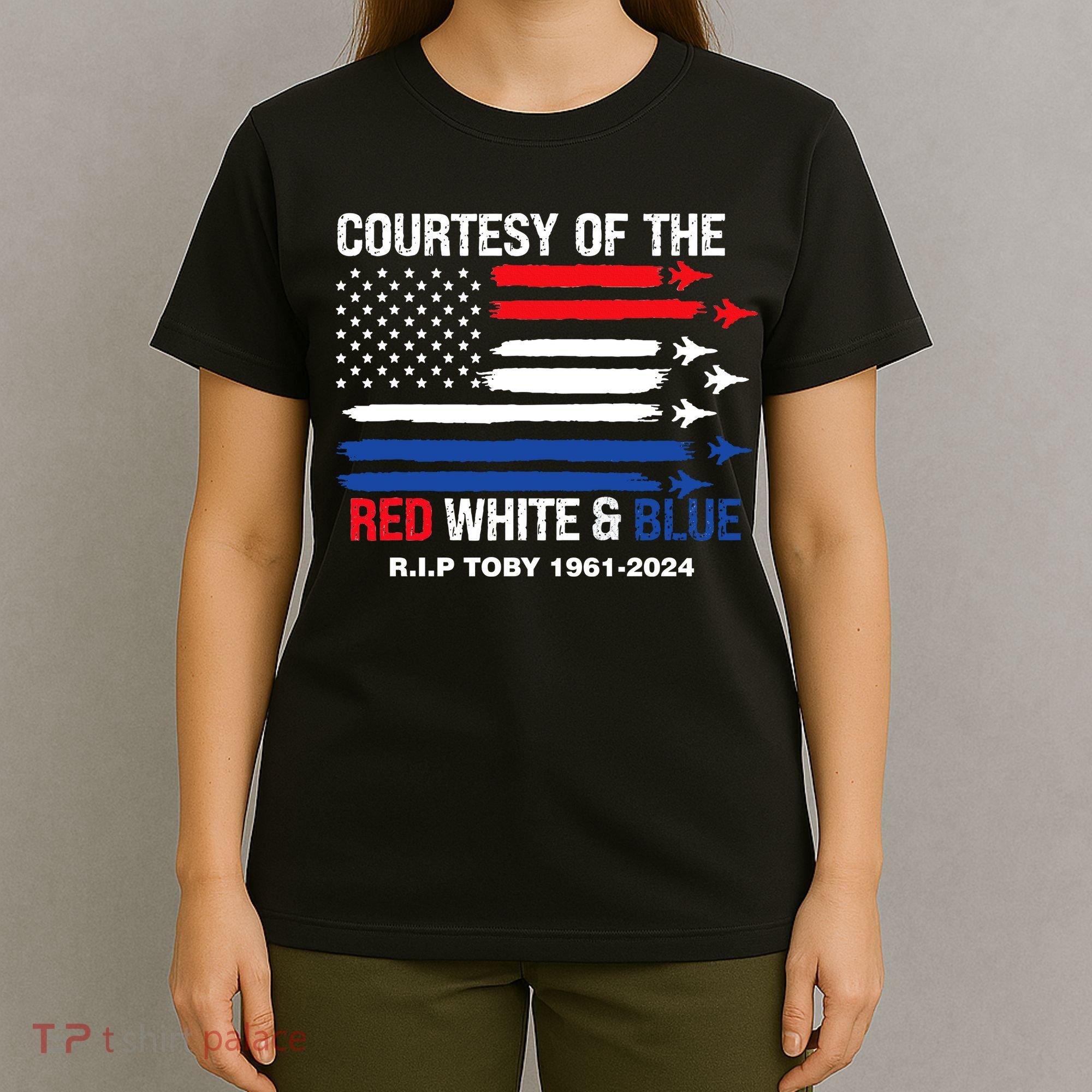 Courtesy Of The Red White And Blue Rip Toby T-Shirt