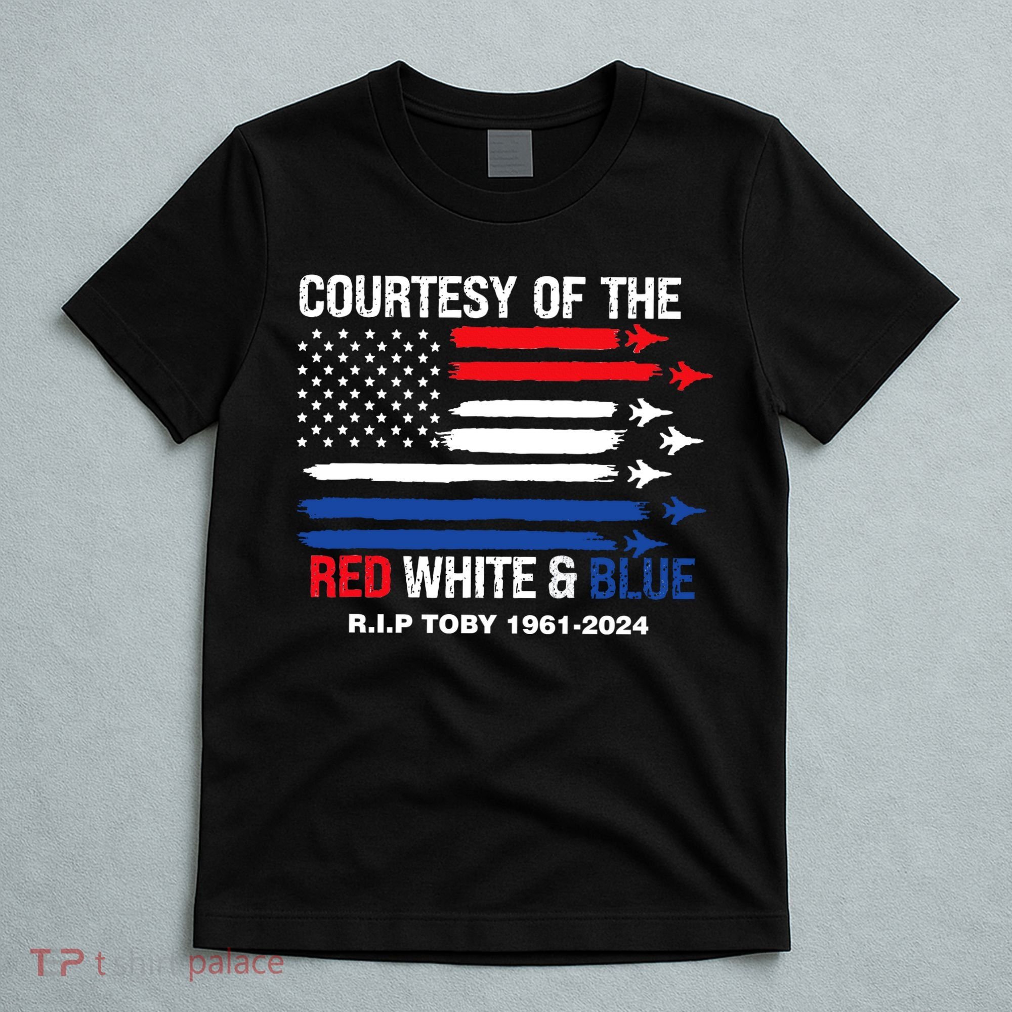 Courtesy Of The Red White And Blue Rip Toby T-Shirt