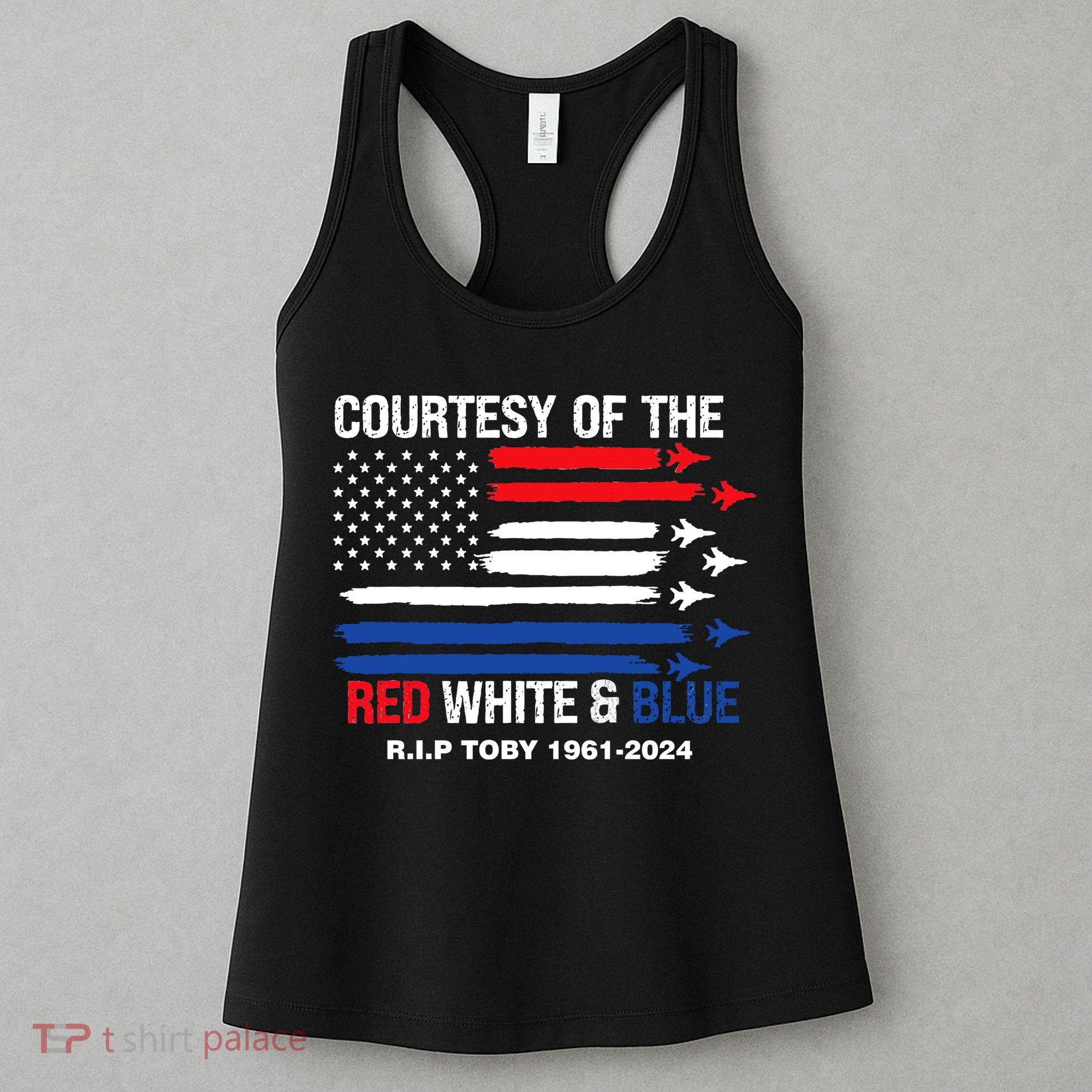 Courtesy Of The Red White And Blue Rip Toby Women's Tank Top