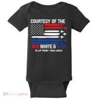 Courtesy Of The Red White And Blue Rip Toby Baby Bodysuit thumb 0