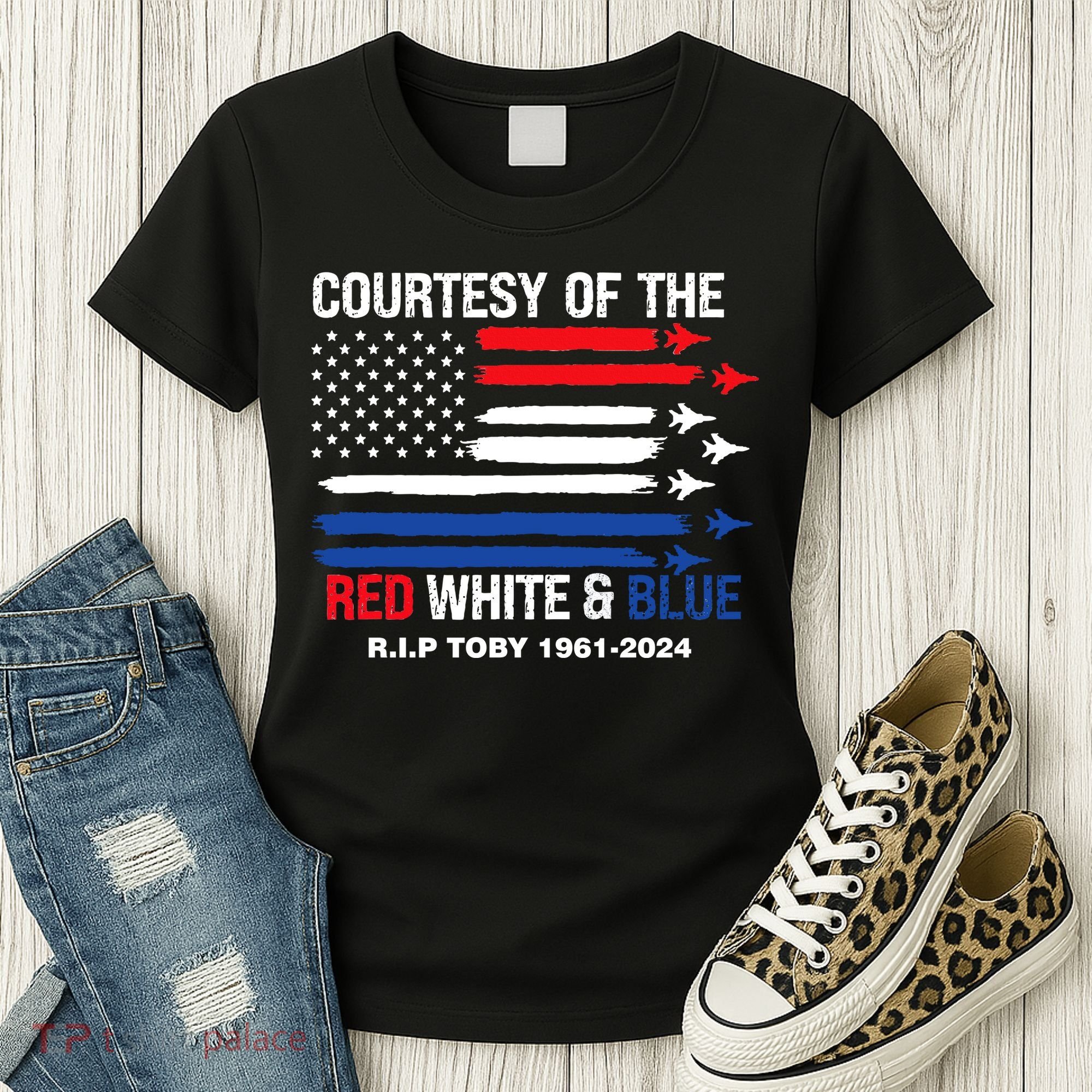 Courtesy Of The Red White And Blue Rip Toby Women's T-Shirt