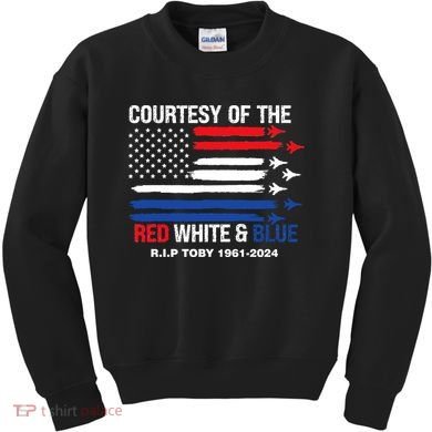 Courtesy Of The Red White And Blue Rip Toby Kids Sweatshirt