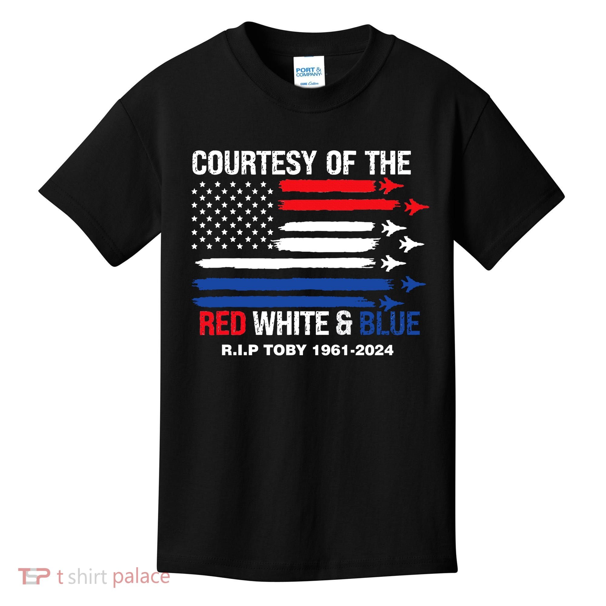 Courtesy Of The Red White And Blue Rip Toby Kids T-Shirt